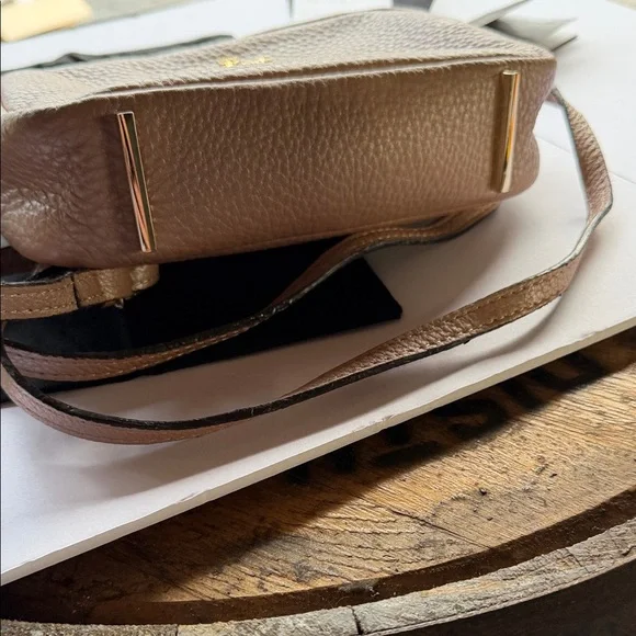 Céline Dion Collection Pebbled Leather Crossbody Bag in Blush Taupe - Picture 8 of 14